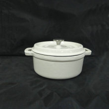 White Cast Iron Round Cookware/Casserole