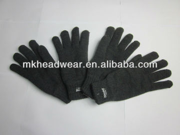 acrylic knit winter glove