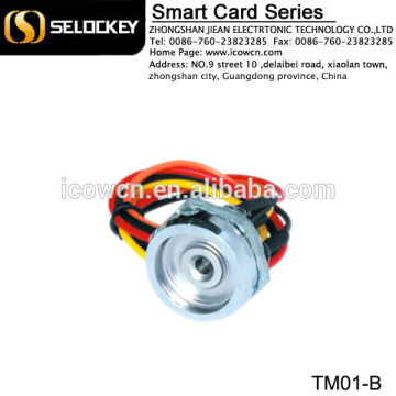 Zinc alloy ibutton card reader probe with LED light and sound hint