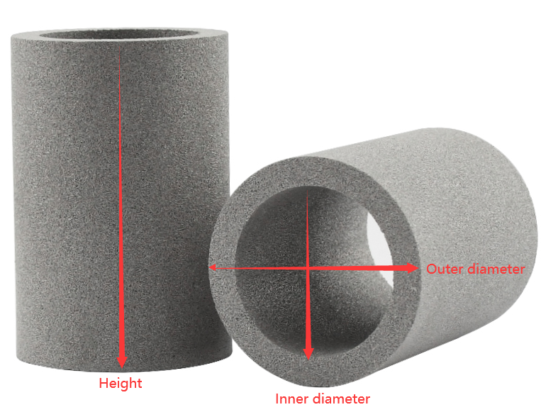 HNEGKO Wholesale Custom Sintered Filter Tube Filter Element Porous Metal Stainless Steel Filter