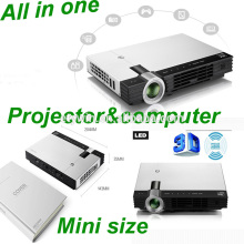 Projector all in one full hd 3d led projector built-in computer 300 inch projector screen hd projector