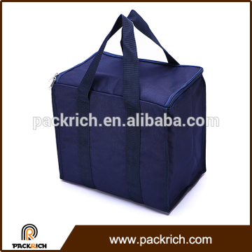 Cheap price polyester dark blue keep warm cooler bags