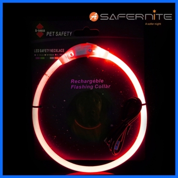 Usb Rechargeable Glow Pets Dog Collar With Led Lights