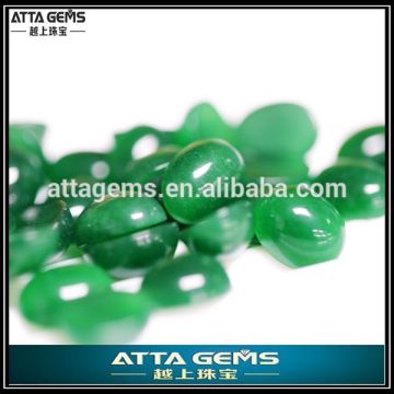 medium green cabochon cut malay jade oval created quartz
