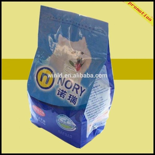 printing laminated four-side seal dog food pouch