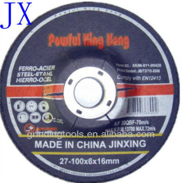Depressed centre grinding wheels for INOX