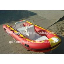 Racing boat RIB380 inflatable boat with fiberglass floor