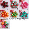 20MM Lovely Heart Decoration Acrylic Beads Loose Spacer Round Ball Beads