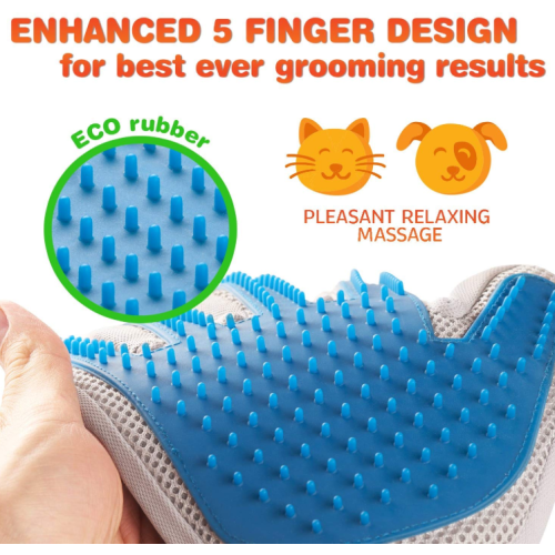 Enhanced Five Finger Pet Grooming Handschuh