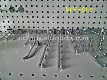 Metal bra strap hook, perforated metal hook, metal pegboard hook