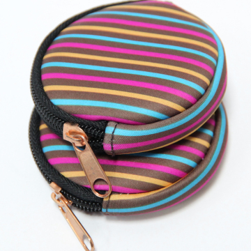 Sublimation round neoprene coin pouch for kids