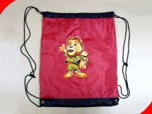 Mini Cartoon Pink Printed Kids Custom Drawstring Bag Personalized For Walkman