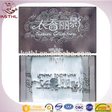 2016 Popular 100% Polyester Brand Name Clothing Labels