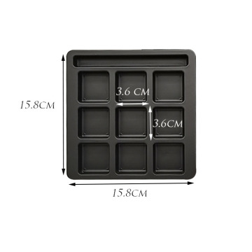 Süßigkeiten Plastikbox Black Square Blister Packung Tablett
