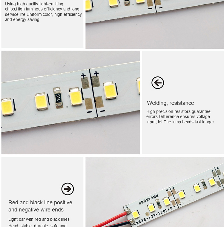 DC 12V IP20 2835v120 beads LED Hard LED Strip Bar Light 4mm waterproof hard light strip