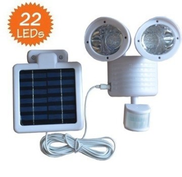 LED Motion Sensor Spotlight With Independent Solar Panel