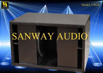 High Efficiency Dual 18" Subwoofer Audio Speaker Cabinets With Rcf Lf