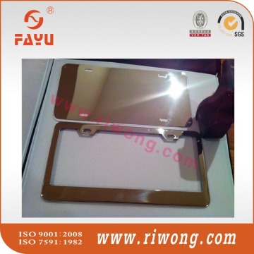 polish stainless steel license plate frame