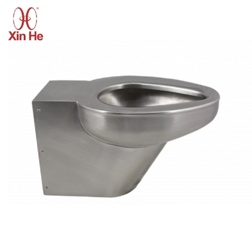 Mangkuk toilet stainless steel yang dipasang di dinding