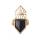Натуральный черный оникс гексагональной бусины драгоценного камня обручальные женщины Shied Rings
