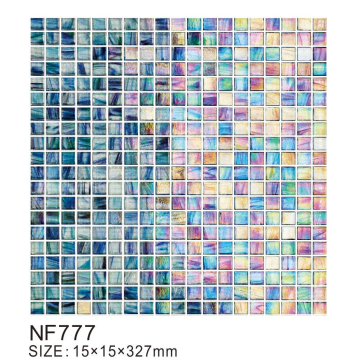 Molten glass modern smooth mosaic tiles