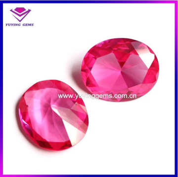 Alibaba Created Oval Cut Ruby Stone Wholesale Corundum Gem Price