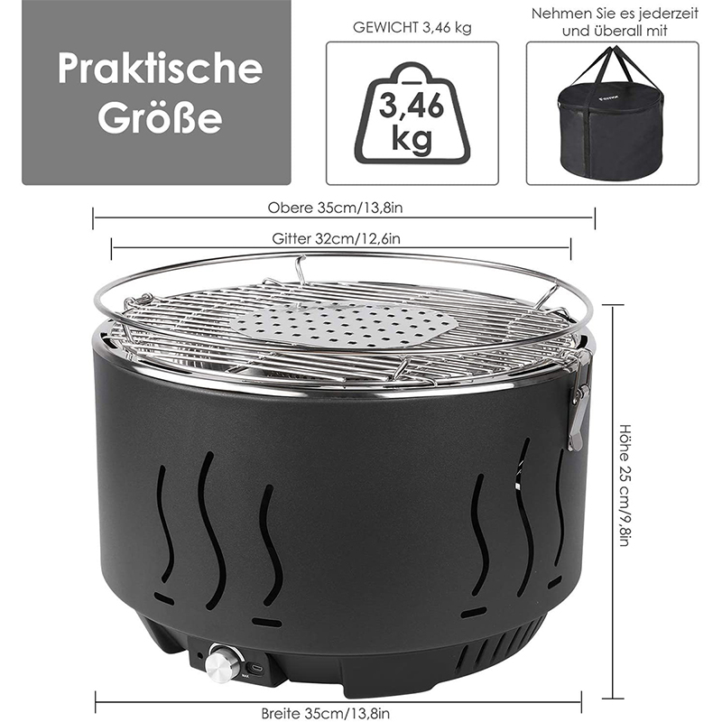 New imewe gburugburu tabletop chercoal grill na lotes lon style bbq