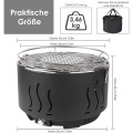 Nový design kulatého stolního uhlí na uhlí s BBQ ve stylu lotosu ventilátoru