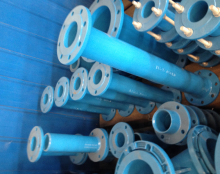 double flanged short pipe cement lined ductile iron pipe