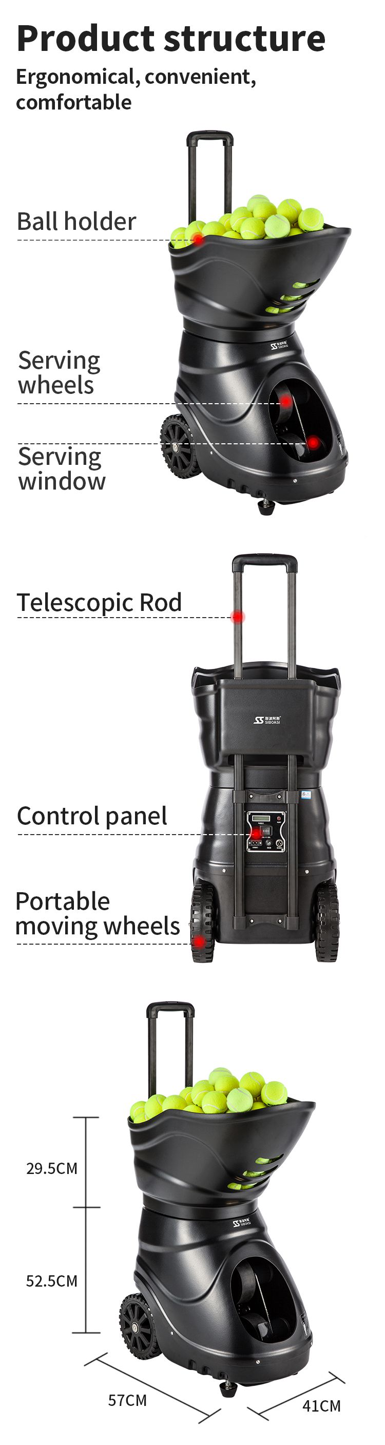 Robot Shooting Training Launcher Gun Collection Tutor Throwing Tennis Throw Ball Machine