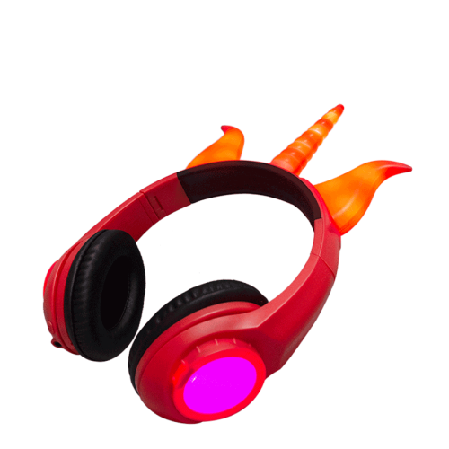 Nouvelle mode filaire oem allume le casque du diable