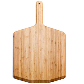 JOYWAVE Customized Bamboo Pizza Spatula Paddle with Handle for Cheese and Fruit Toppings