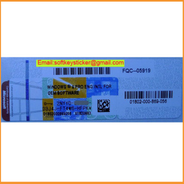 WINDOWS 8 Pro COA, Win 8 Pro COA Sticker, Win 8 Pro OEM COA