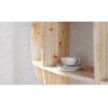 New design wood morden curved wall shelves