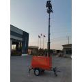 Long service life trailer type 9m mobile light tower