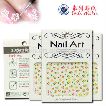 3d nail sticker/nail art flower sticker /cheap nail sticker