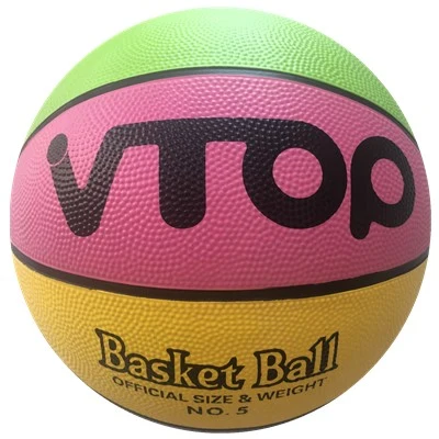 Four Color Size 7 Rubber Basketball