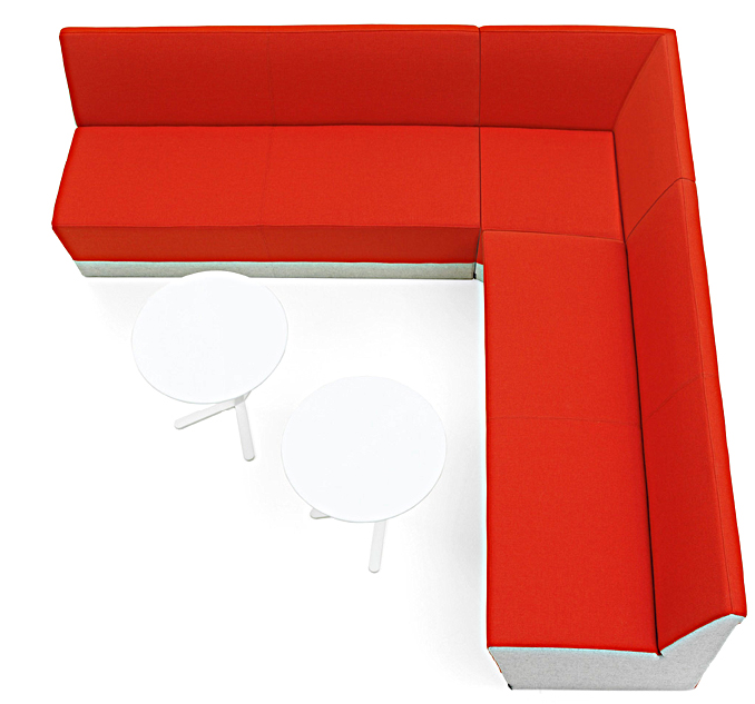 Modern design fabric or PU leather round shape sectional office sofa set