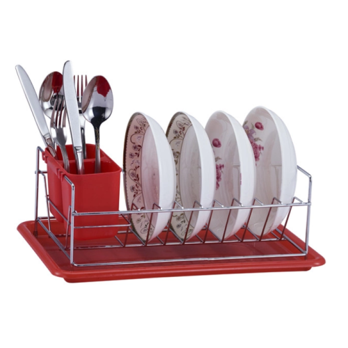 Dish Drainer mit Messer und Gabelhalter