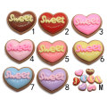 Factory price Heart Sweet Resin Cake Cabochon Handmade Ornament Decoration Girls Hairpin Embellishment Earring Making