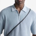 Short Sleeved Pullover 1/4-Zip Sweater Polo Shirt