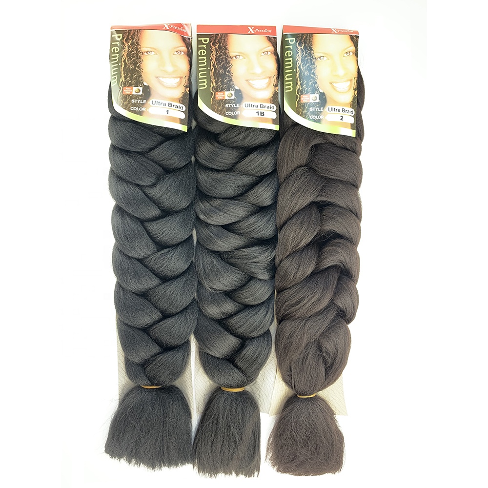 Factory Price Ultra Braid Wholesale Synthetic Hair Braids Crochet Hair Extension Jumbo Box Wholesale Expressio Braiding Hair