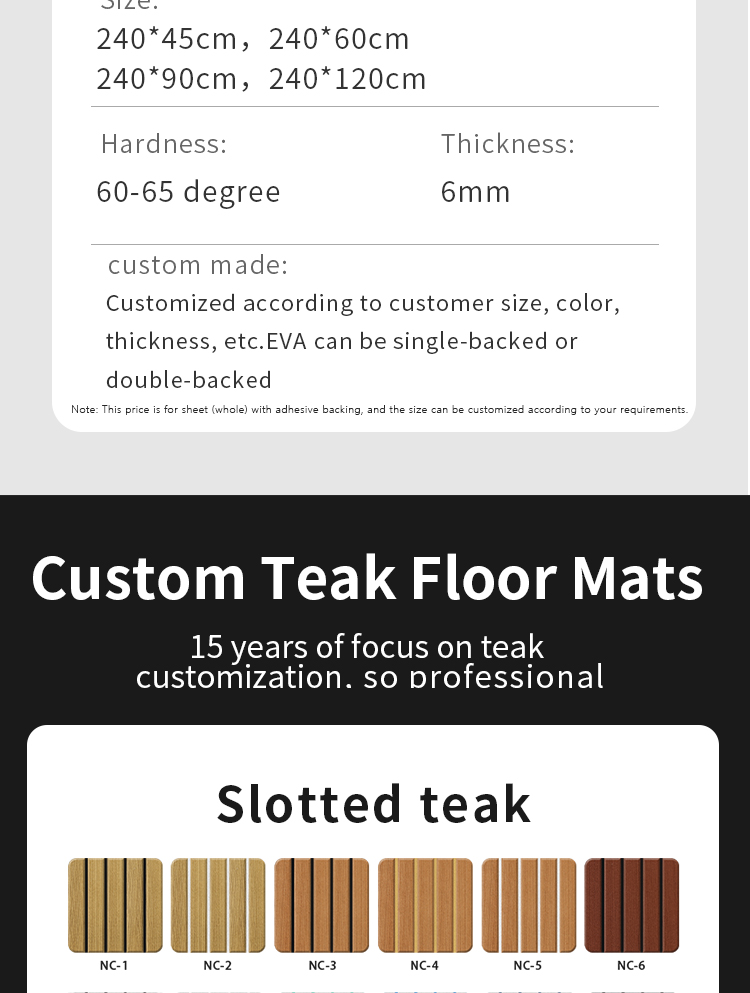 color option of boat flooring