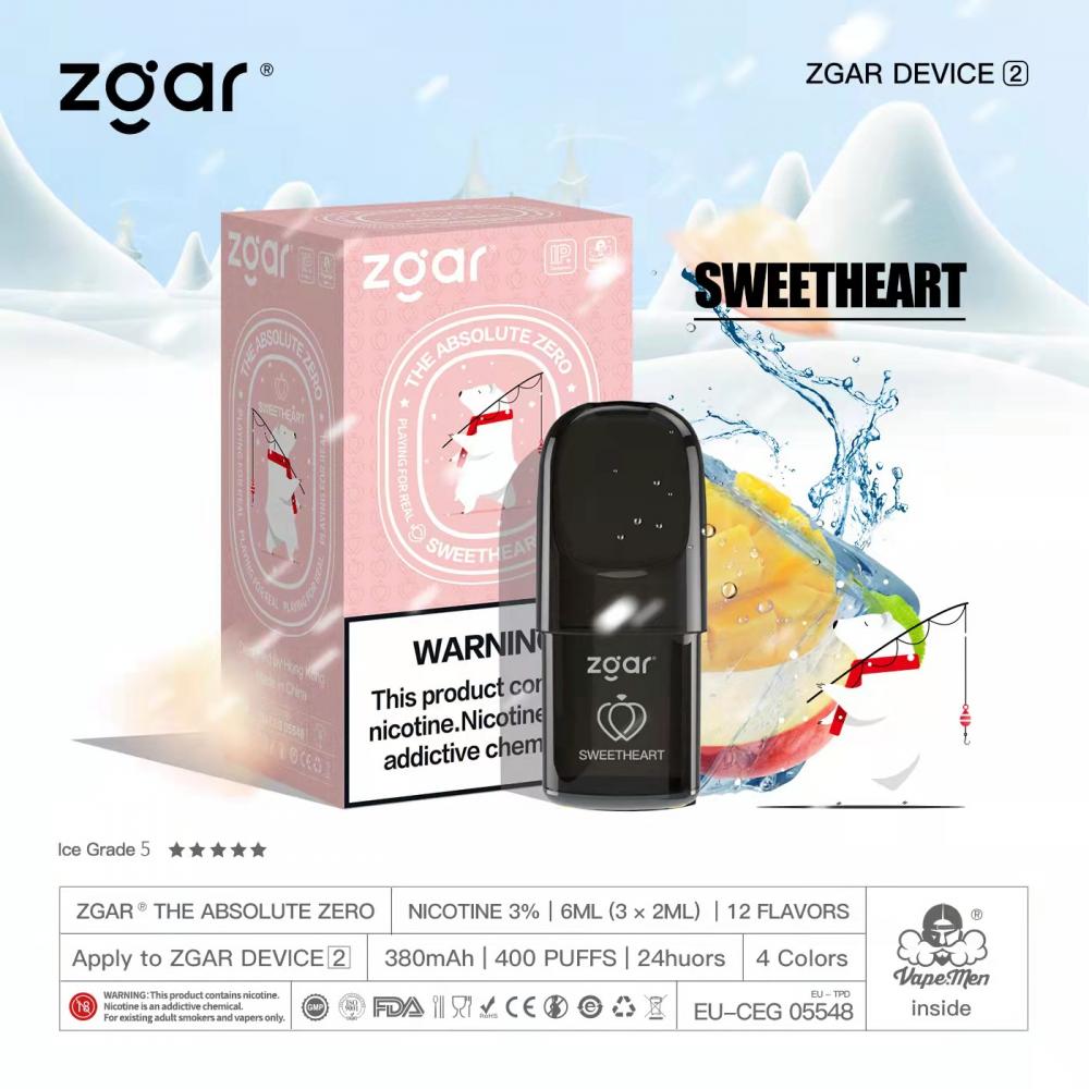 Zgar Popular Fruit Flavors Atomizer Vapes Pod