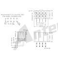 Pitch de 2,54 mm Série de connecteurs à double rangée à la plaquette à arrière-plan aw2553r-2xnp