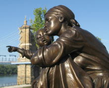 bronze foundry modern garden mother and child sculptures