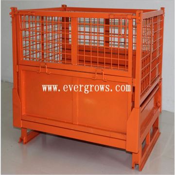 Folding Rolling Metal Storage Steel Pallet Cage