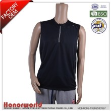 100% polyester sleeveless top / 100% polyester womens knitted singlet / 100% polyester running vest