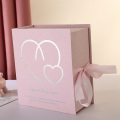 Custom Packaging Magnetic Gift Box with Ribbon Black