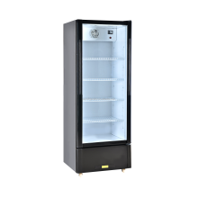 Single Door Commercial Glass Display Showcase Coolers and Upright Fridges